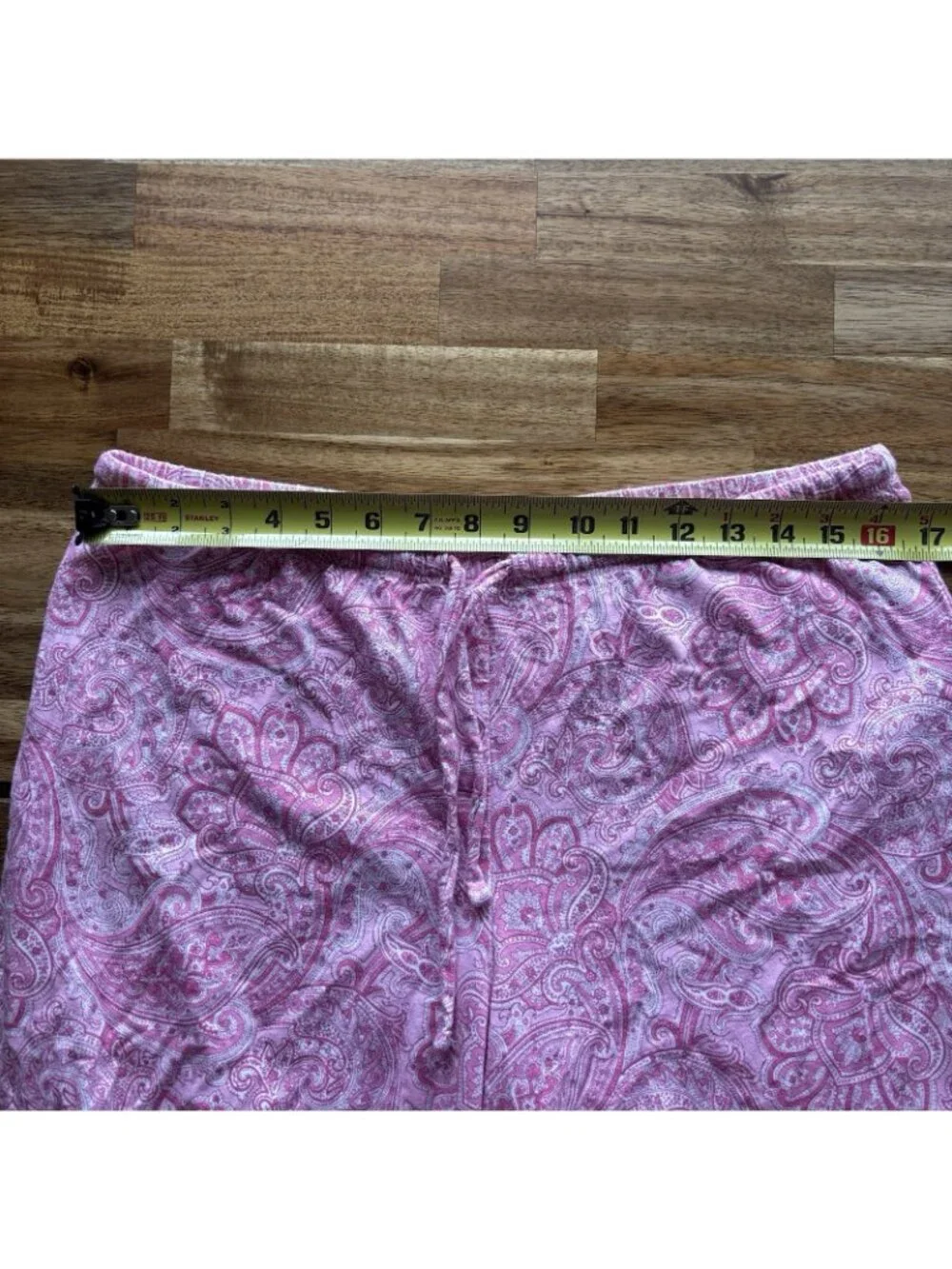 L Ralph Lauren Pajama Set Crop Women’s M Cotton Pink Paisley Cottagecore Preppy